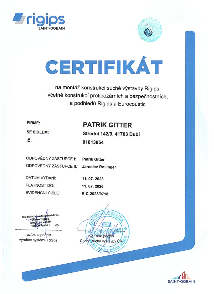 rigips certifikat giro